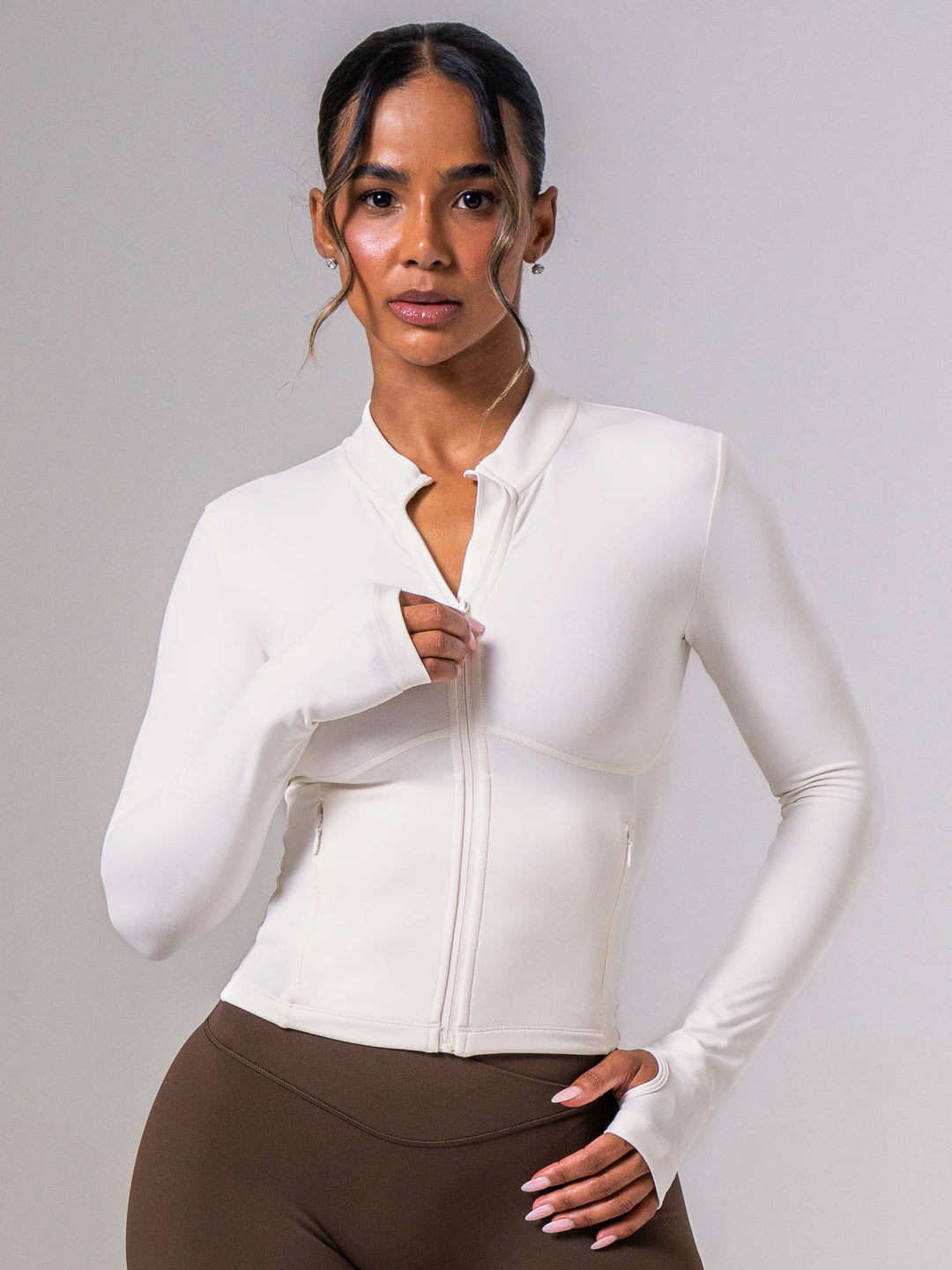 NKD Cropped Zip Jacket - Cold Foam