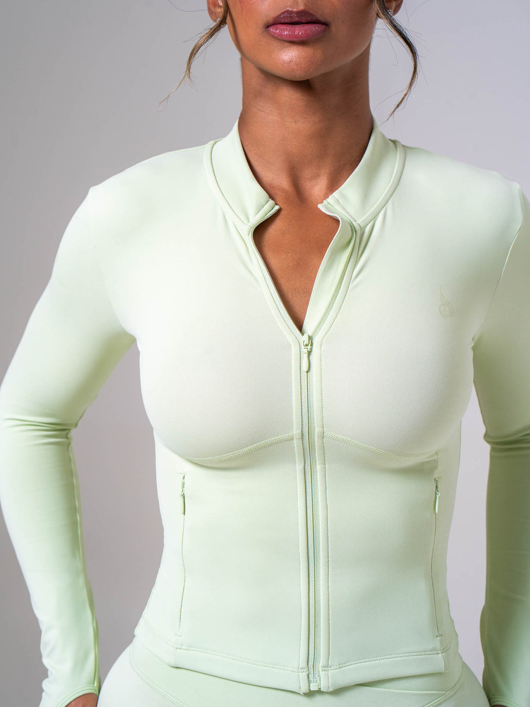 NKD Cropped Zip Jacket - Matcha