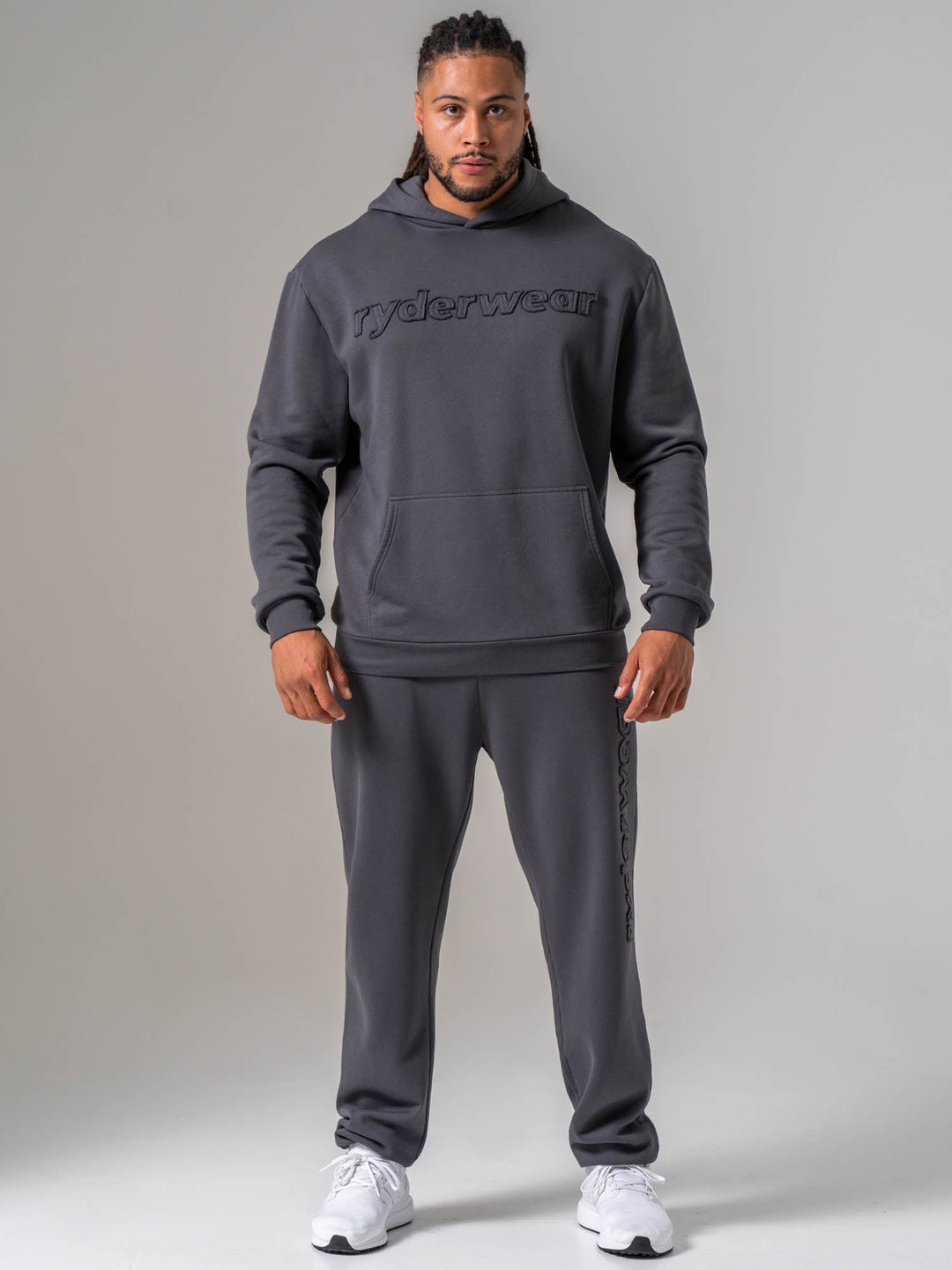 Applique Hoodie - Charcoal Clothing Ryderwear 