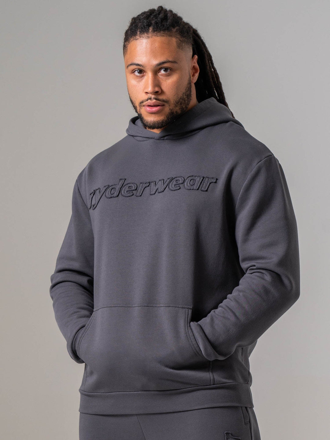 Applique Hoodie - Charcoal Clothing Ryderwear 