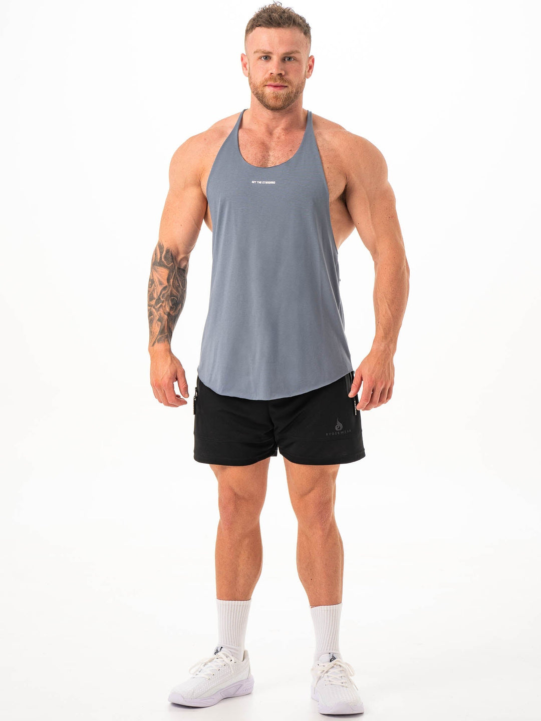 Arnie T-Back - Steel Blue Clothing Ryderwear 