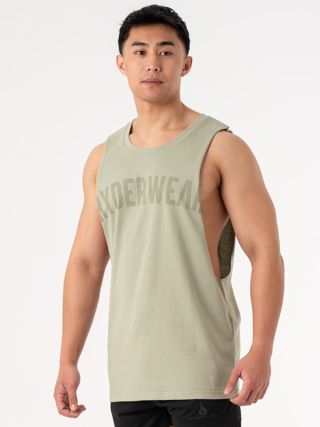 Baller Tank - Sage Green Clothing Ryderwear 