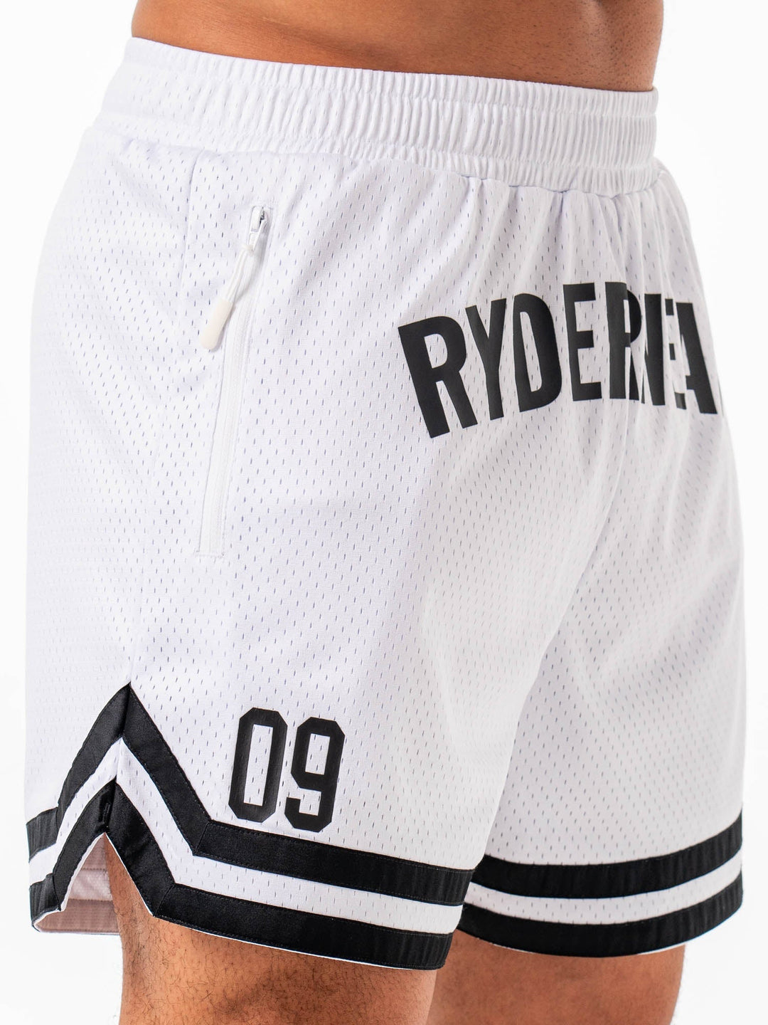 Basketball Short - White Clothing Ryderwear 