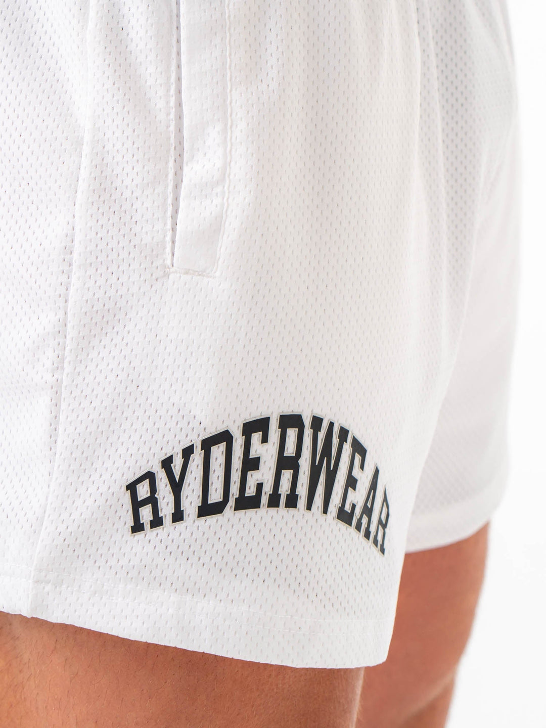 Collegiate Mesh Short - White Clothing Ryderwear 