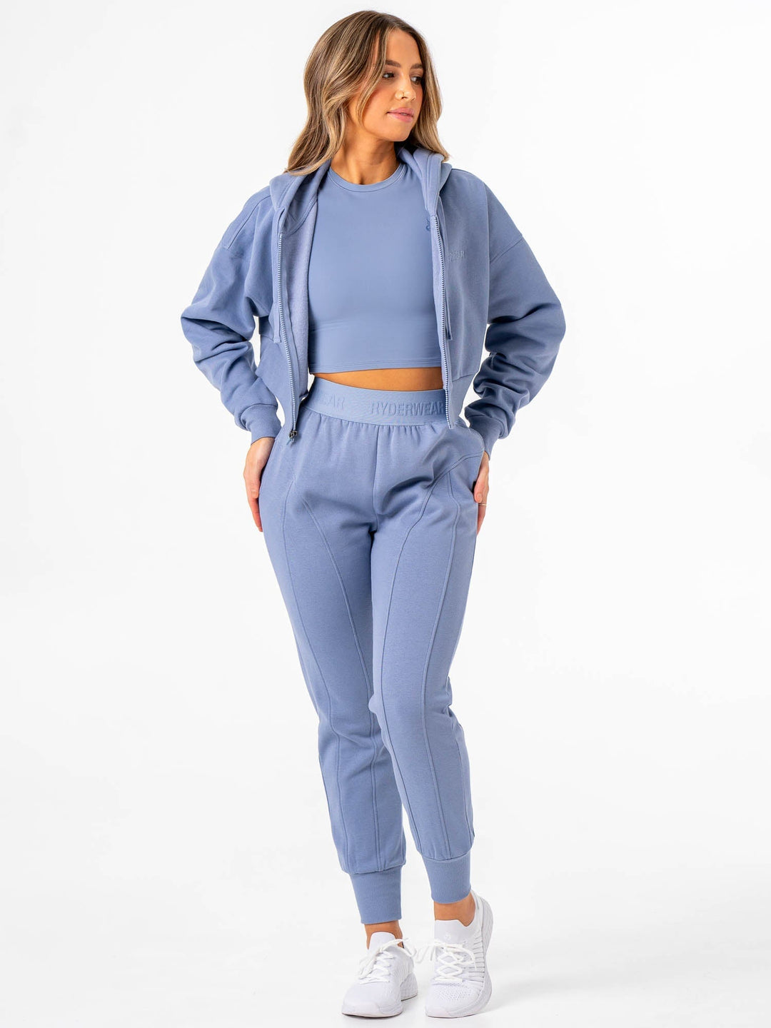 Contour Track Pants - Steel Blue Clothing Ryderwear 