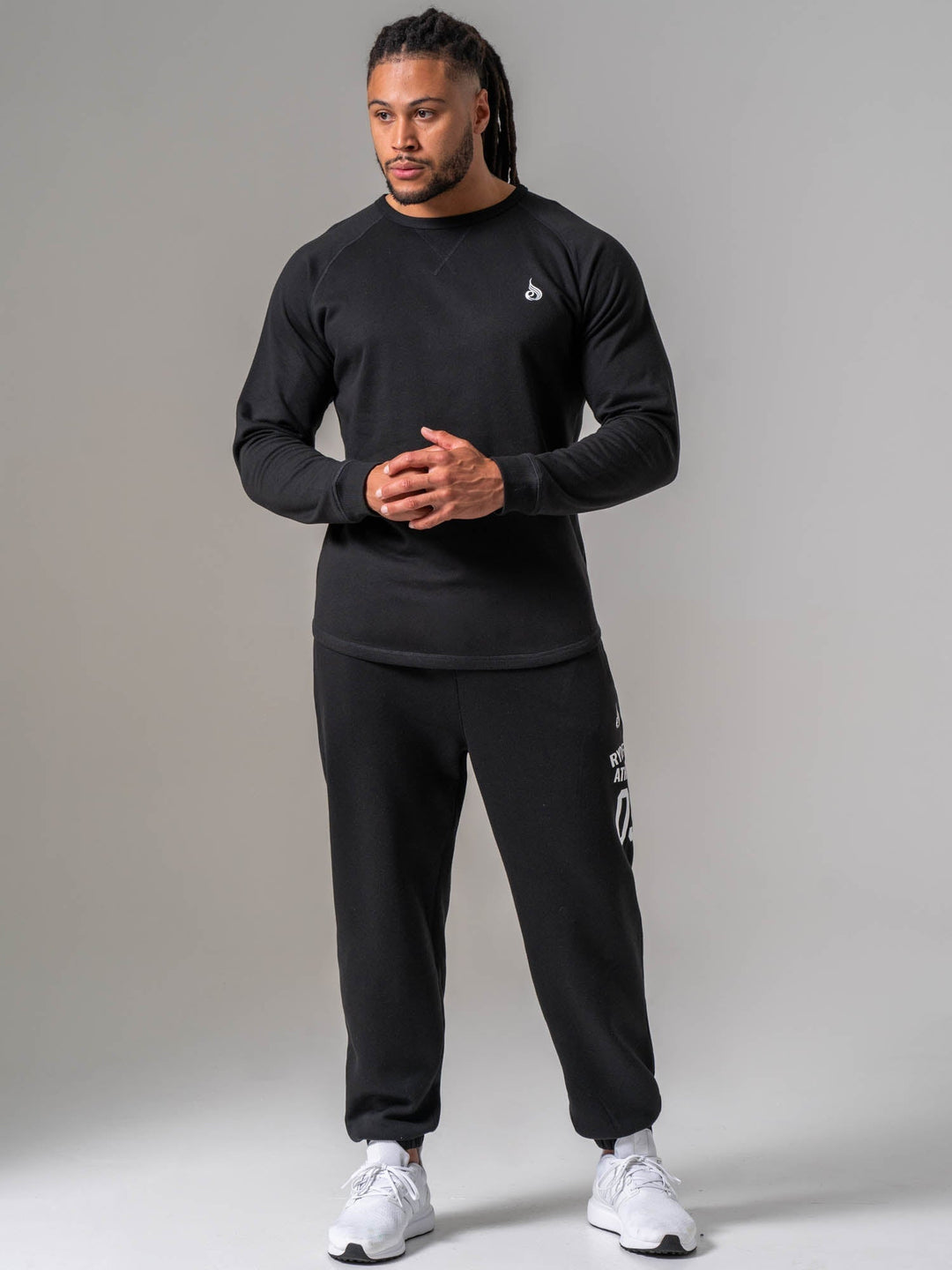 Crew Neck - Black Clothing Ryderwear 