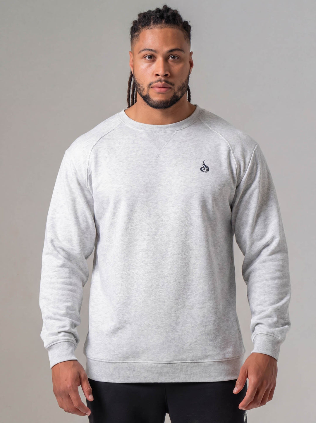 Crew Neck - Snow Marl Clothing Ryderwear 