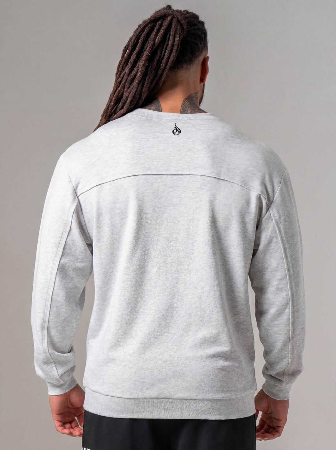Crew Neck - Snow Marl Clothing Ryderwear 