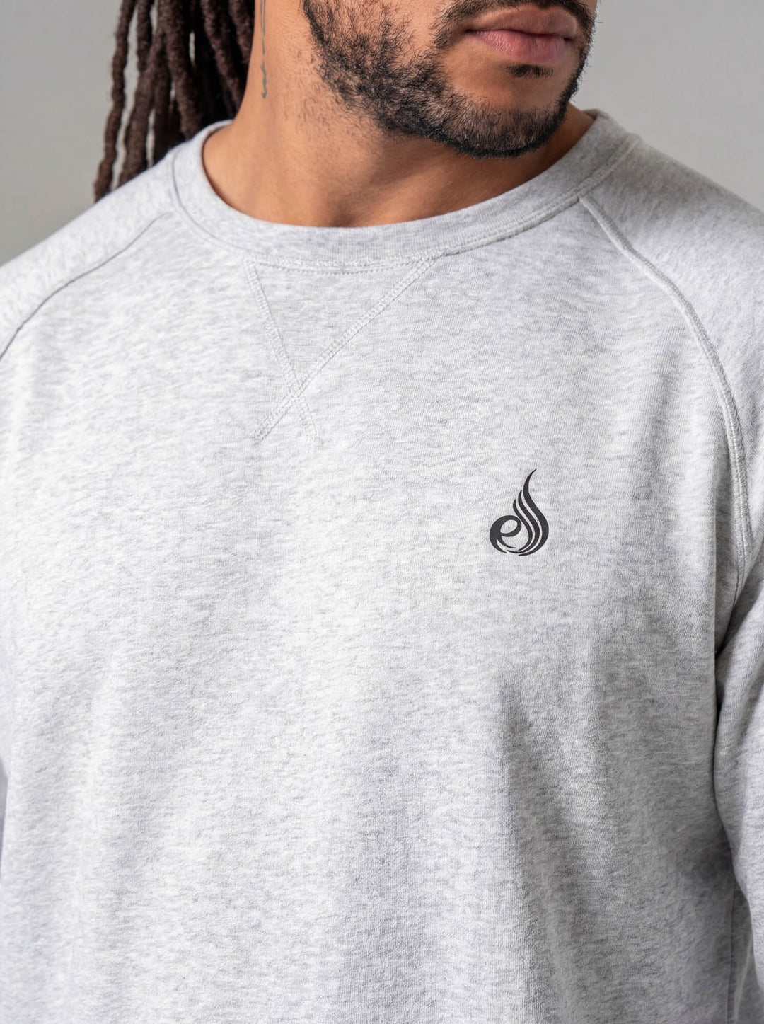 Crew Neck - Snow Marl Clothing Ryderwear 