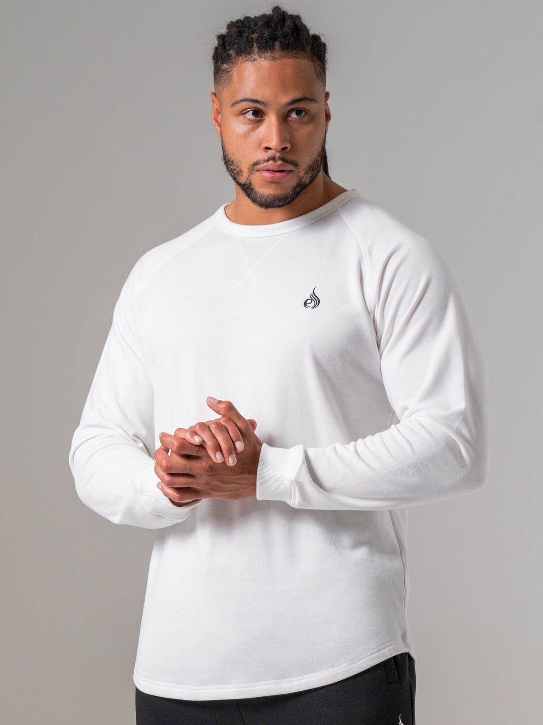 Crew Neck - White Clothing Ryderwear 