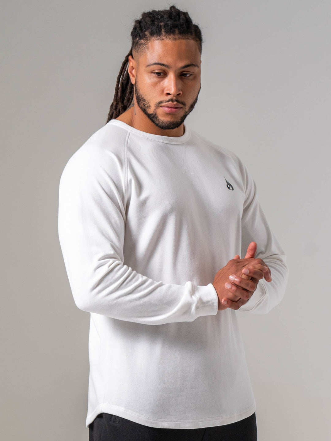 Crew Neck - White Clothing Ryderwear 
