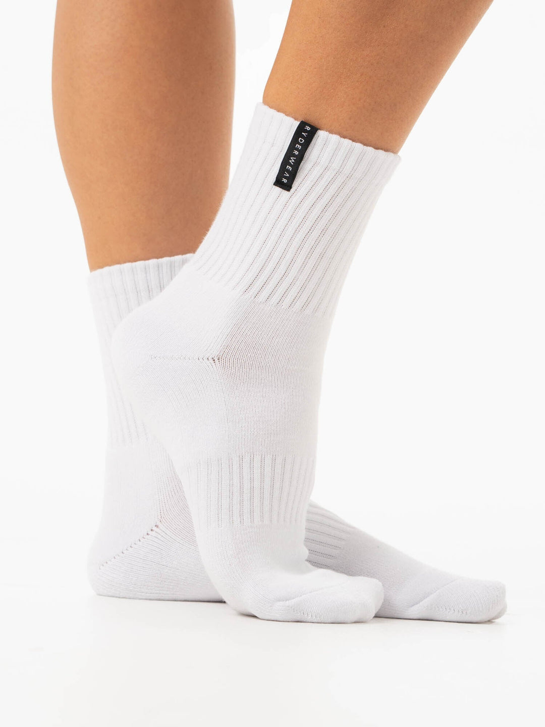 Crew Socks - White Accessories Ryderwear 