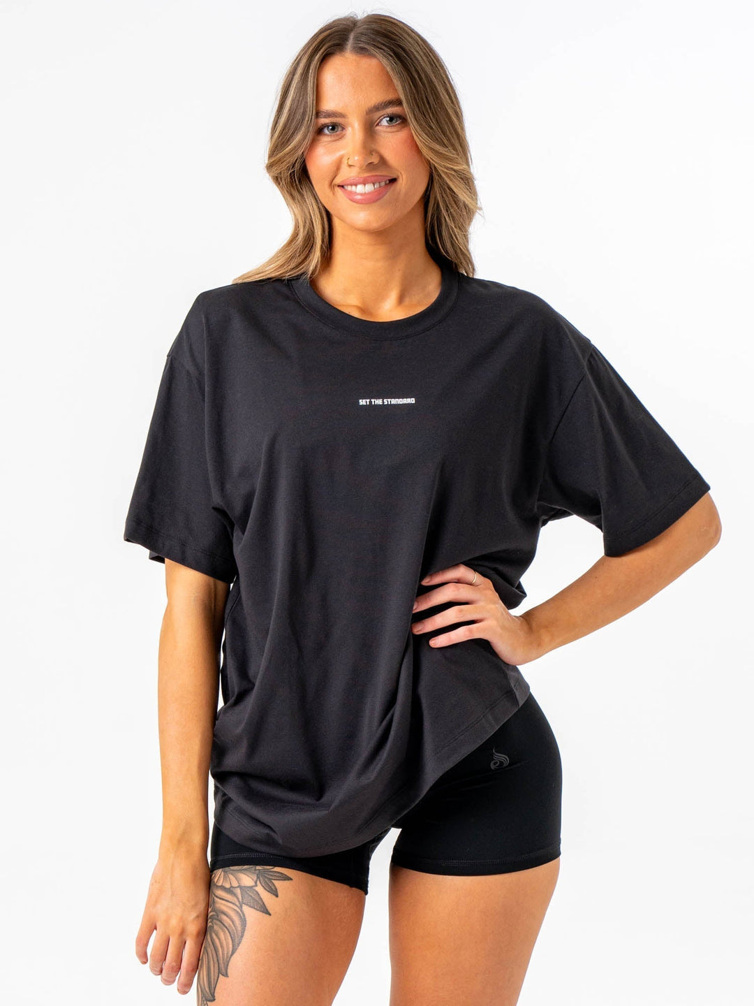 Emerge Oversized T-Shirt - Faded Black Clothing Ryderwear 