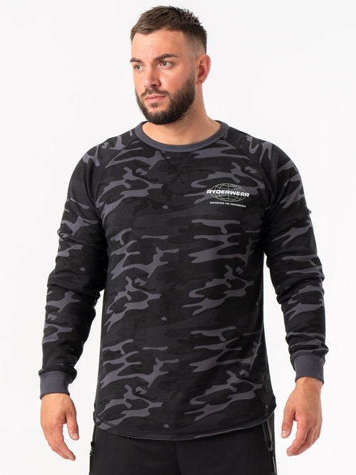 Energy Crew Neck Black Camo