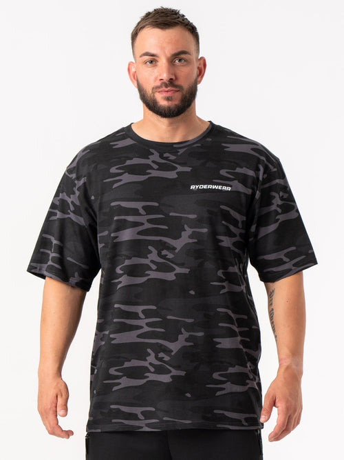 Energy Oversized T-Shirt Black Camo