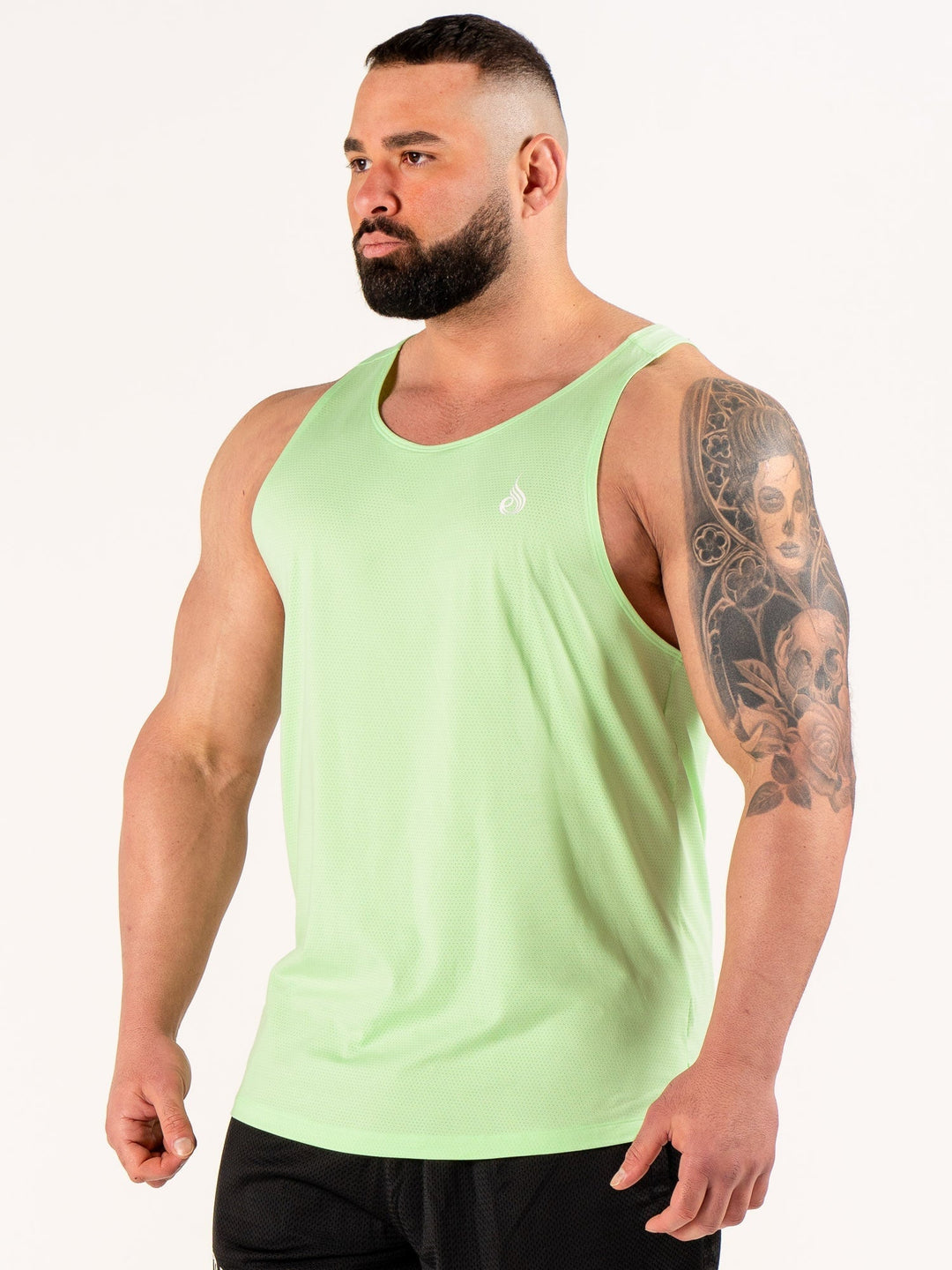 Flex Active Tank - Lime Marl Clothing Ryderwear 