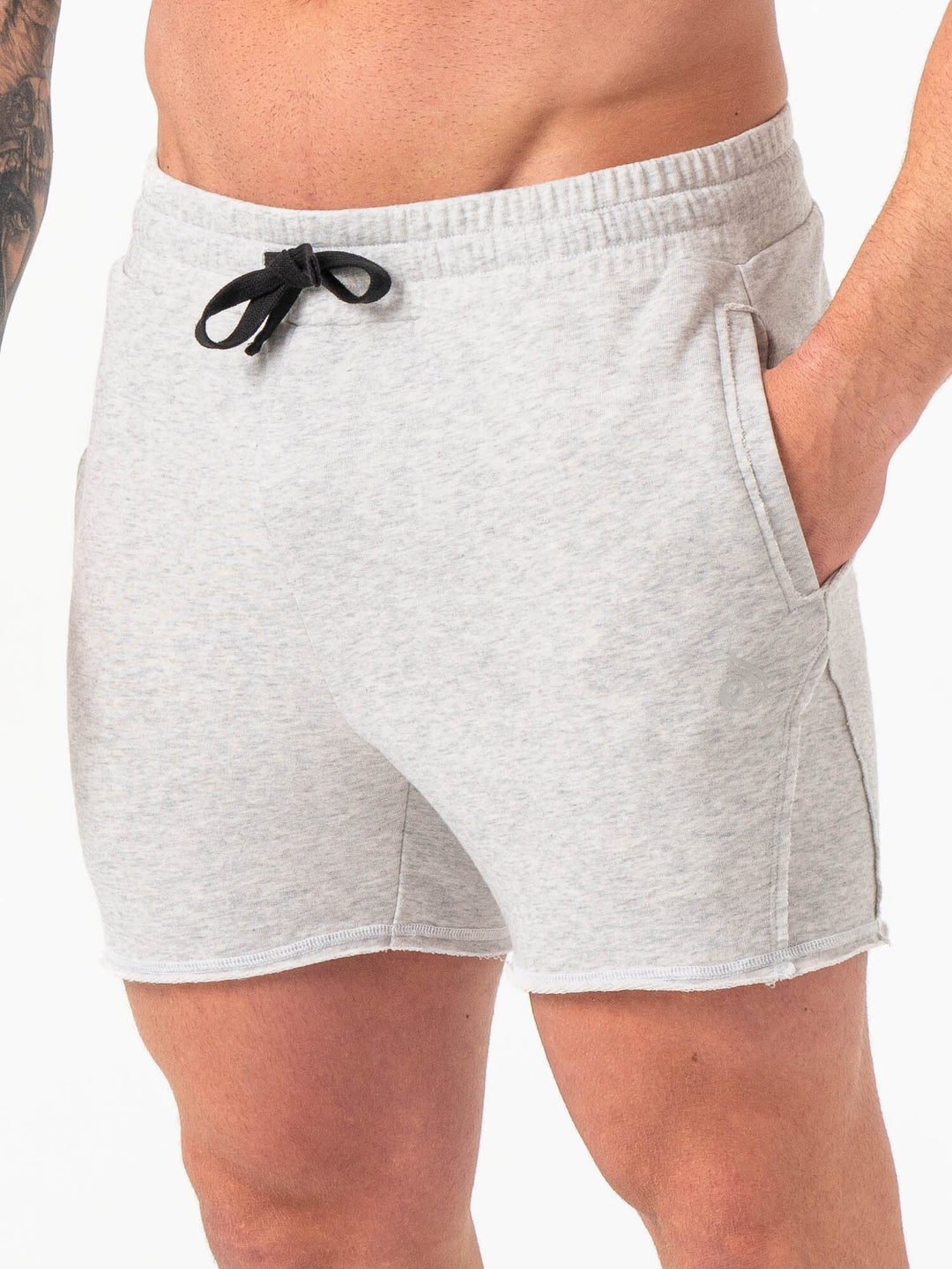 Force 5" Track Shorts - Chalk Grey Marl Clothing Ryderwear 