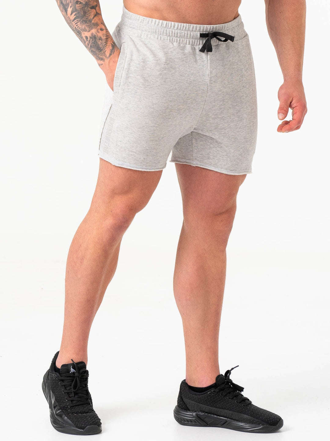 Force 5" Track Shorts - Chalk Grey Marl Clothing Ryderwear 