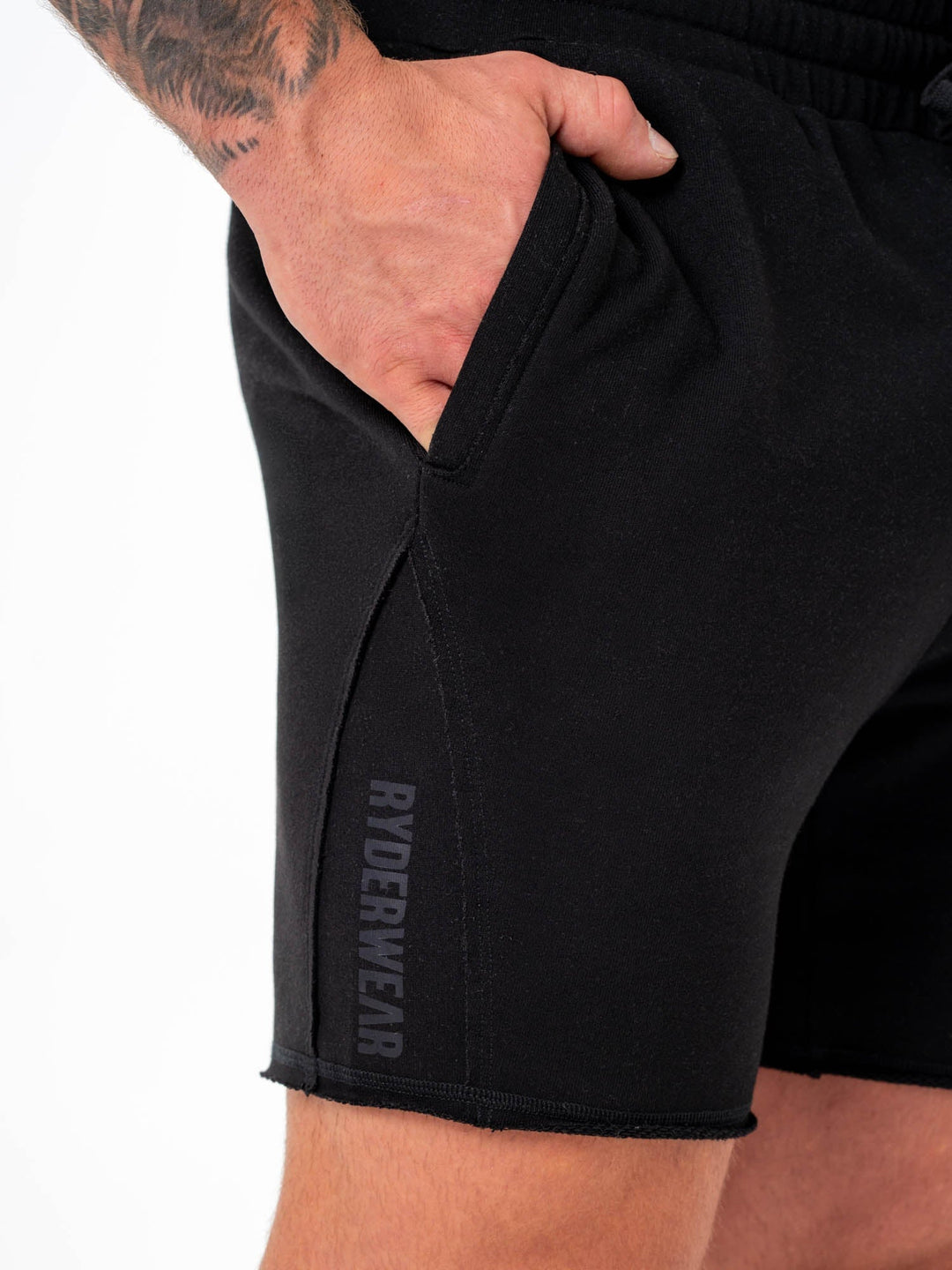 Force 6" Track Shorts - Black Clothing Ryderwear 
