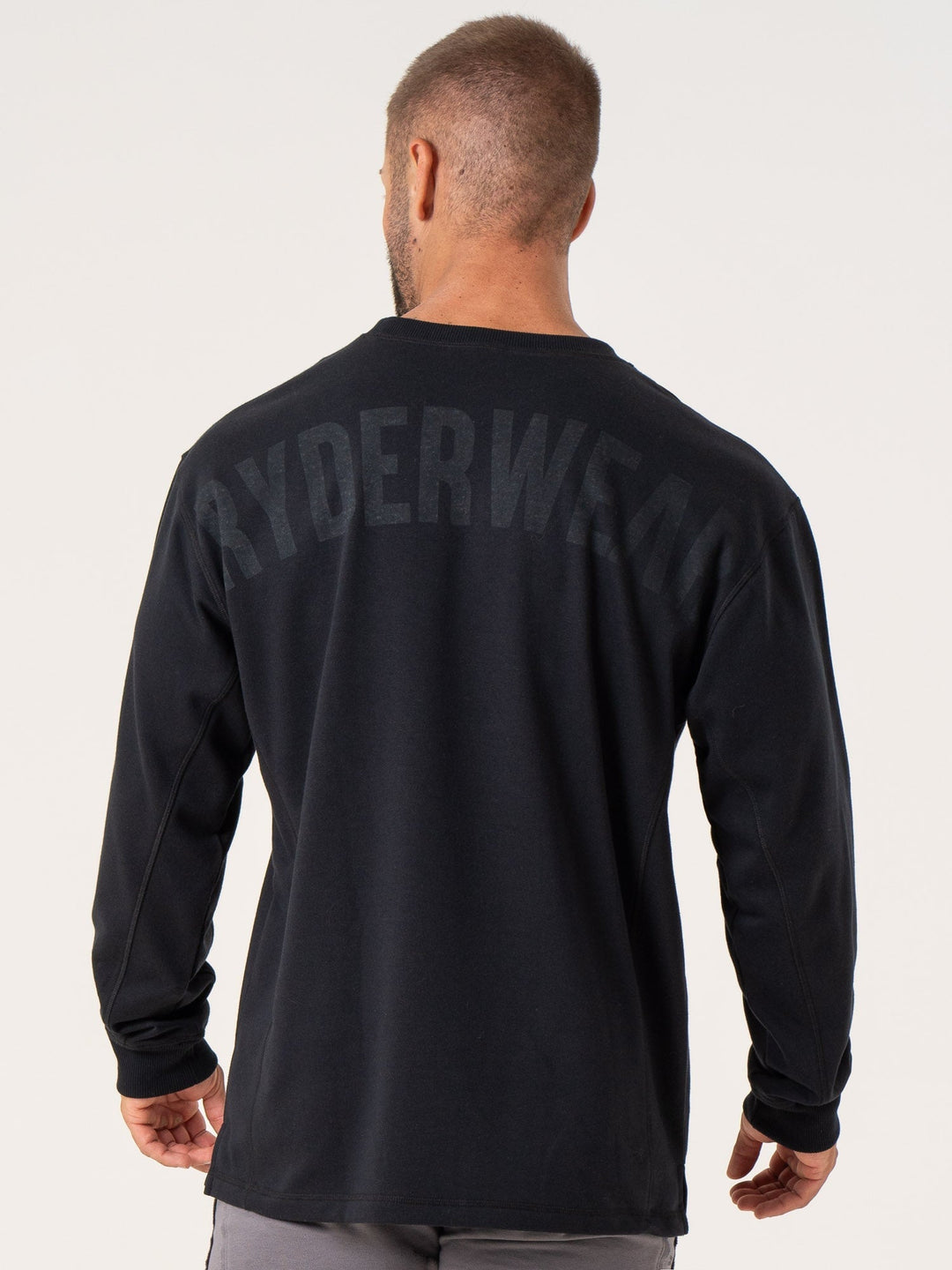Force Crew Neck - Black Clothing Ryderwear 