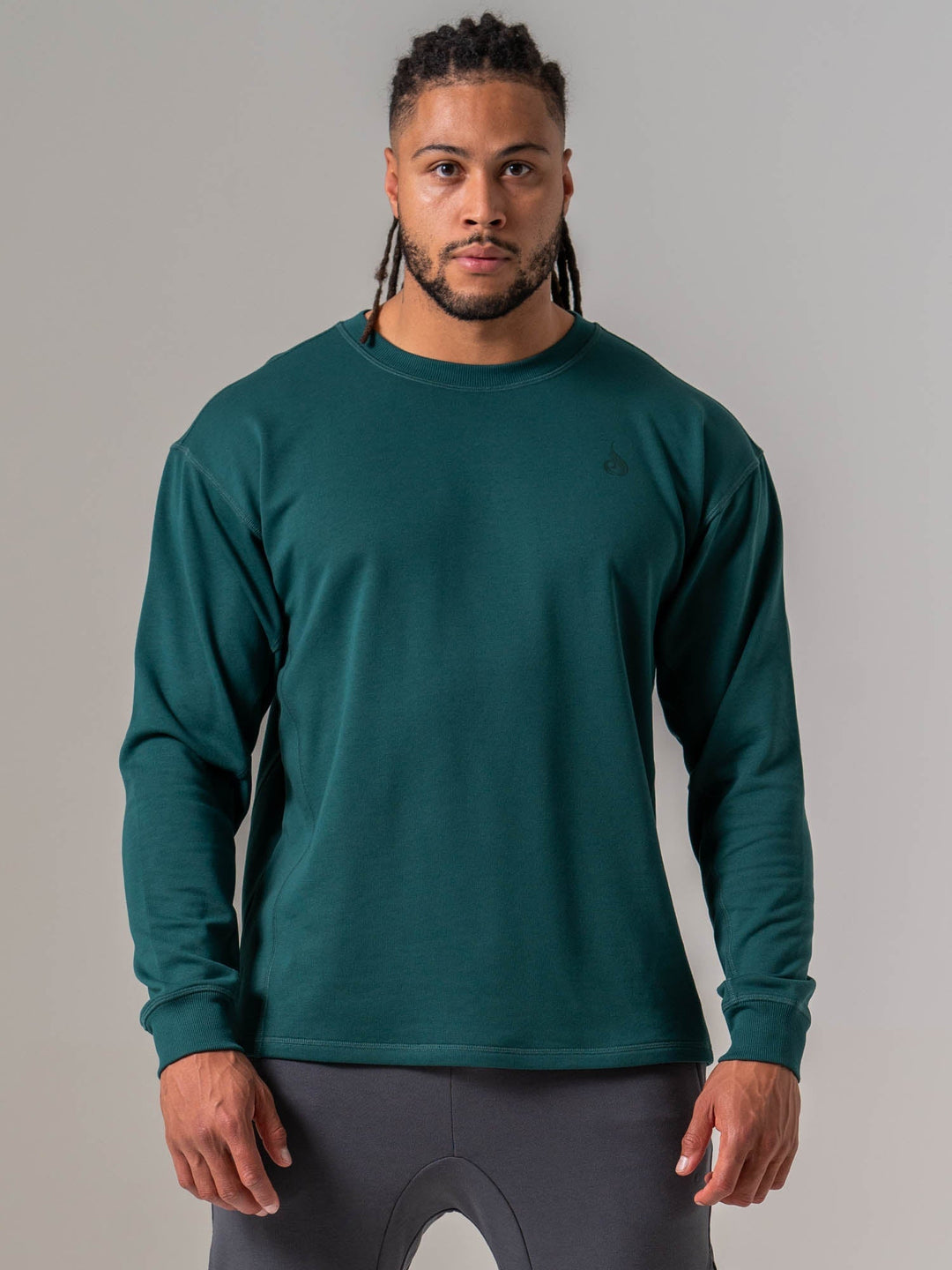 Force Crew Neck - Emerald Clothing Ryderwear 