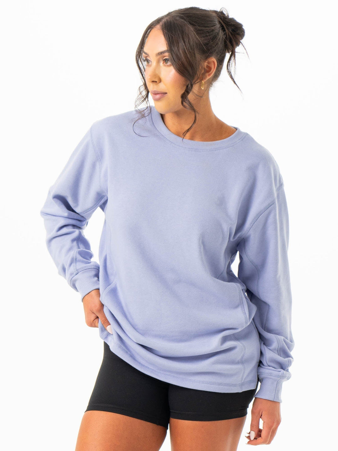 Force Crew Neck - Lilac Blue Clothing Ryderwear 