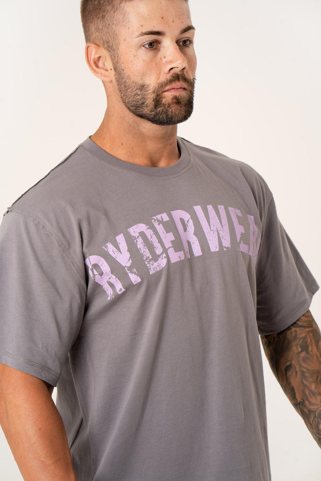 Force Oversized T-Shirt - Charcoal Clothing Ryderwear 