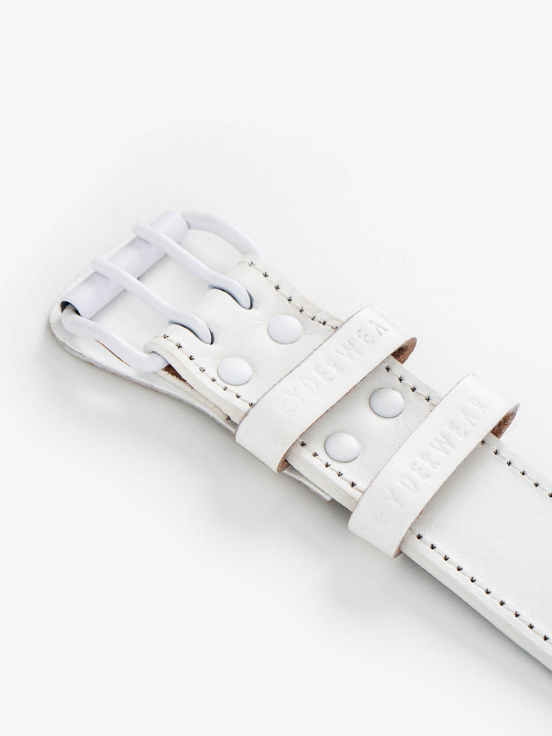 Leather Lifting Belt - Matte White Accessories Ryderwear 