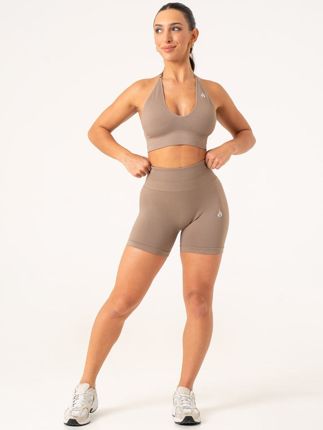 Lift BBL Scrunch Seamless Shorts - Taupe Clothing Ryderwear 