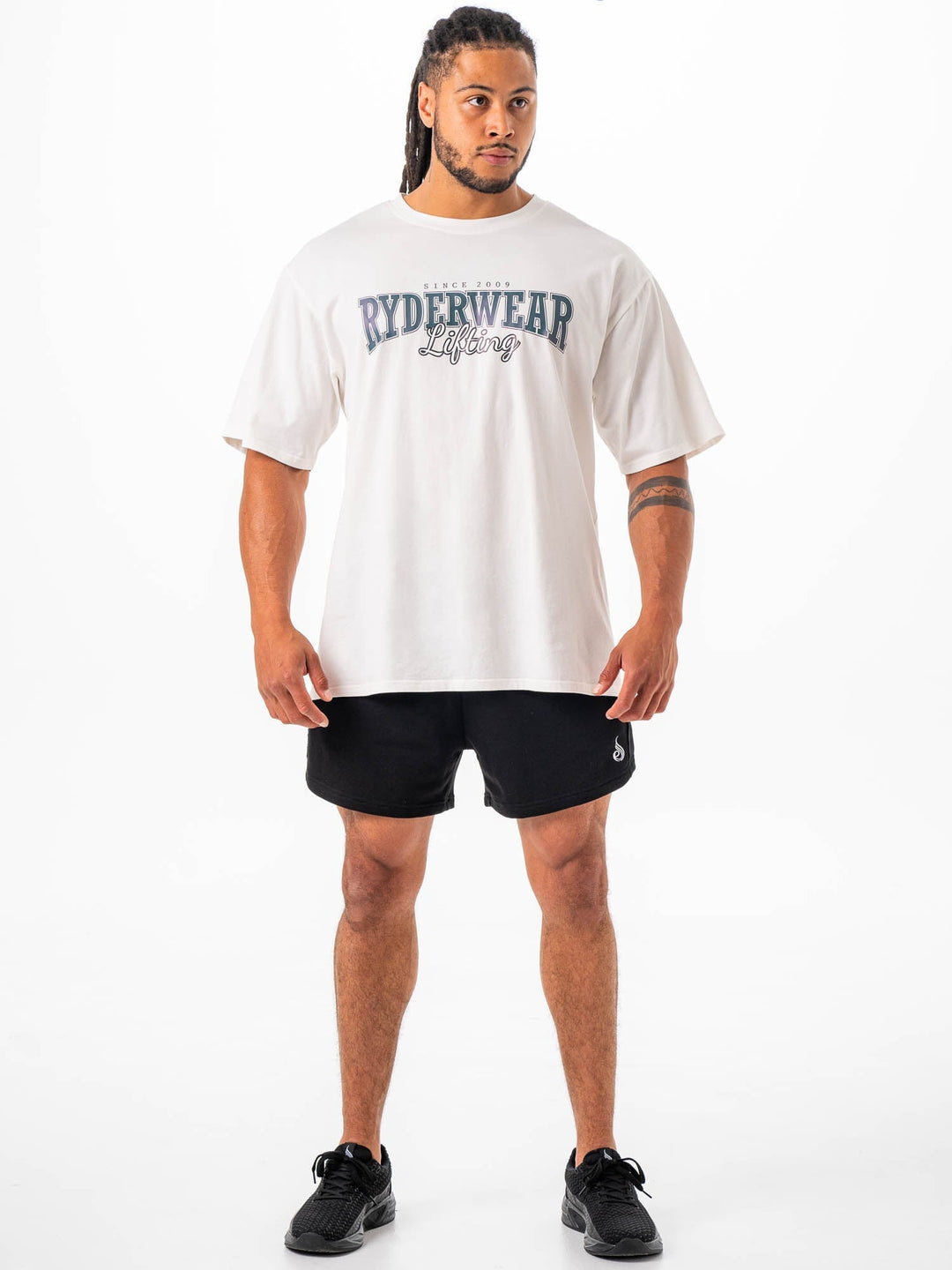 Lifting Oversized Tshirt - White Clothing Ryderwear 