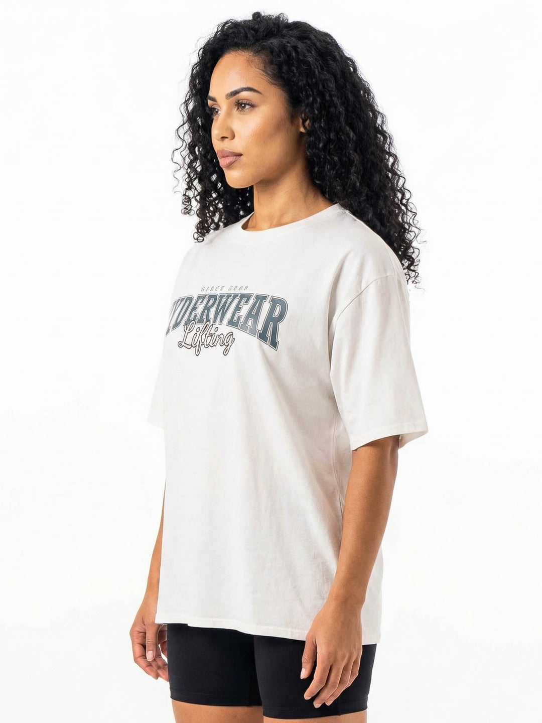 Lifting Oversized Tshirt - White Clothing Ryderwear 