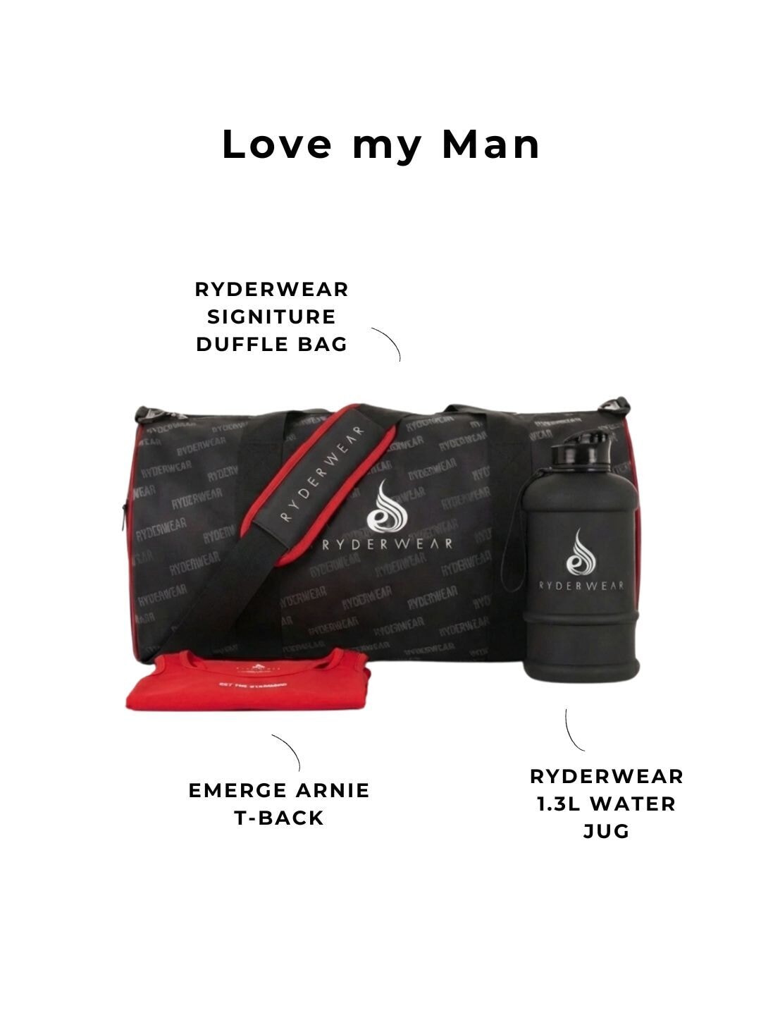 Love My Man - Tank • Gym Bag • Bottle Ryderwear 
