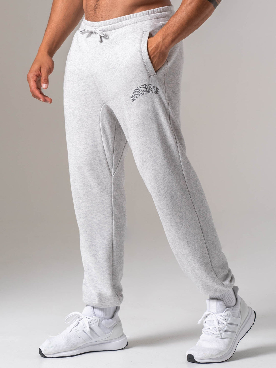 Men's Collegiate Track Pant - Snow Marl Clothing Ryderwear 