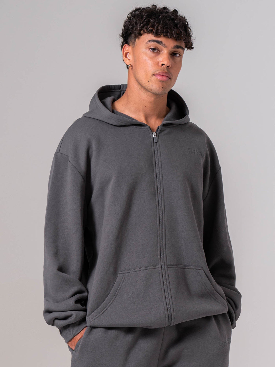 Mens Track Jacket - Charcoal Clothing Ryderwear 