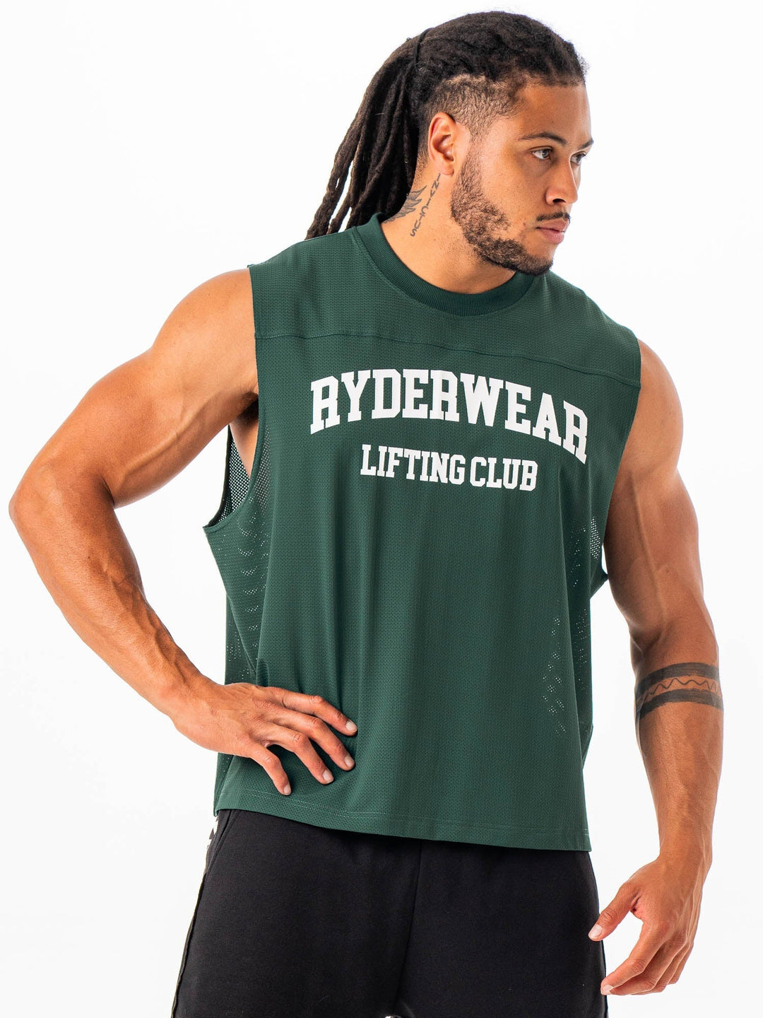 Mesh Flex Muscle Tank - Petrol Clothing Ryderwear 