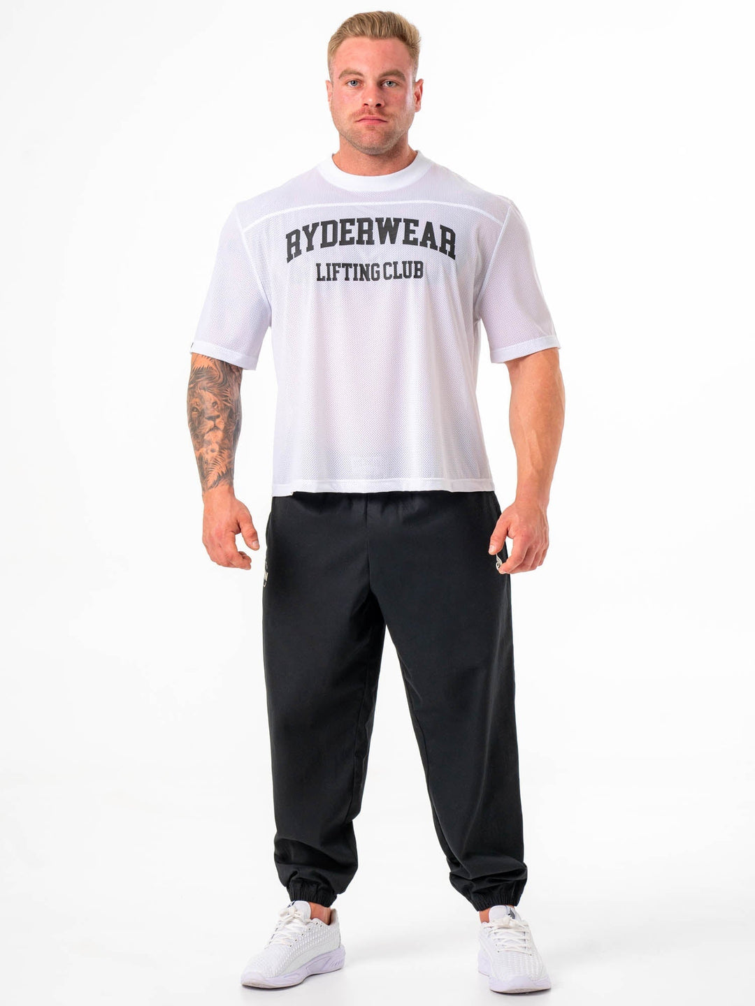 Mesh Flex T-Shirt - White Clothing Ryderwear 