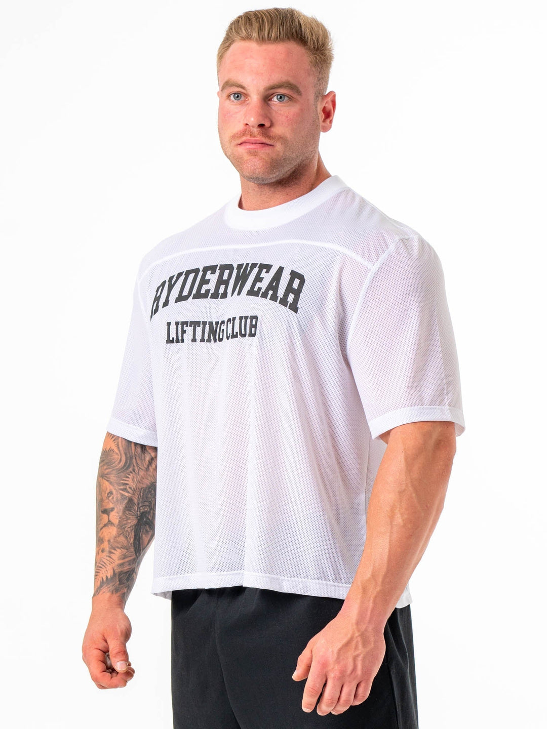 Mesh Flex T-Shirt - White Clothing Ryderwear 