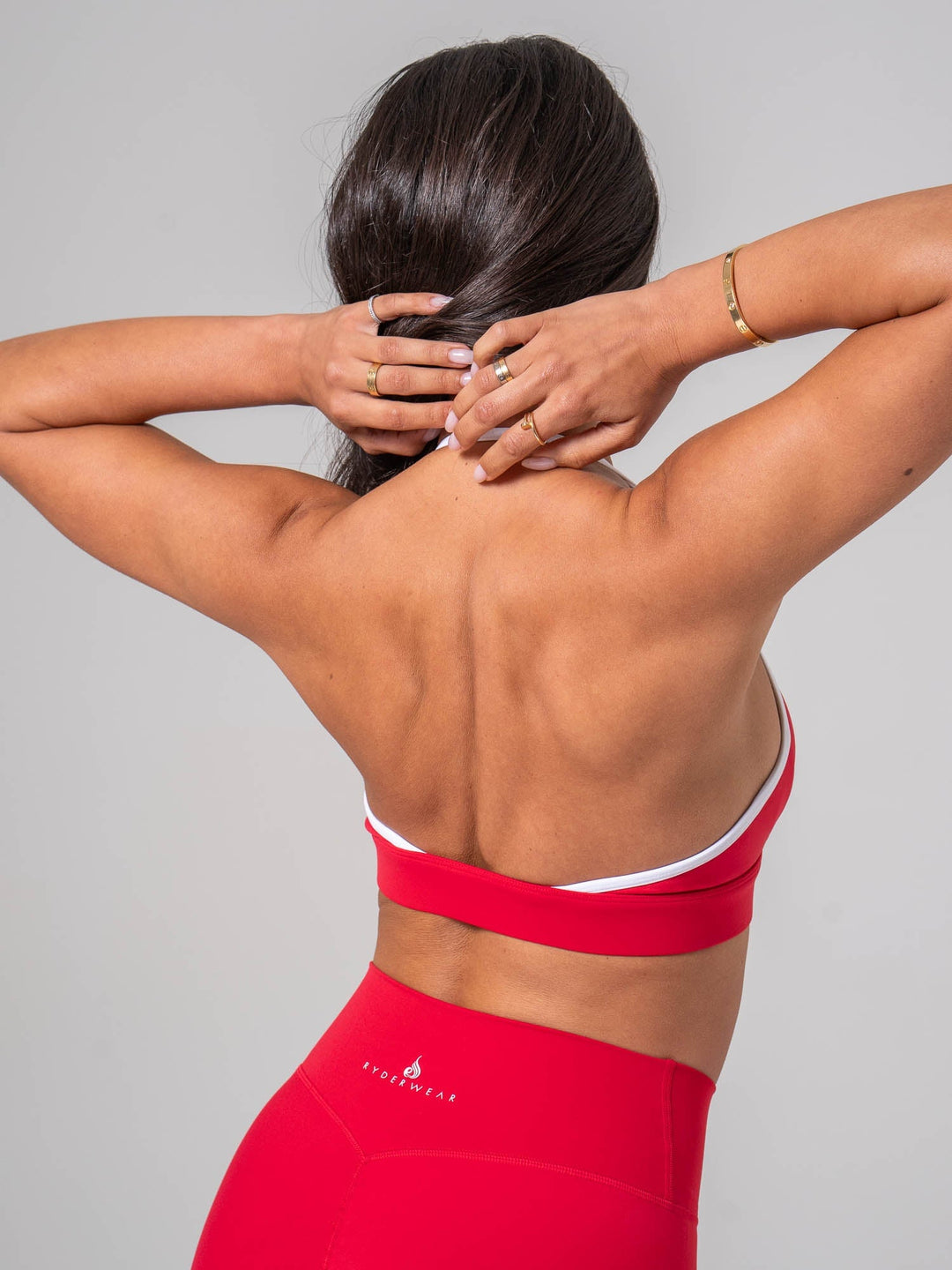 NKD Contrast Halter Bra - Cherry Clothing Ryderwear 