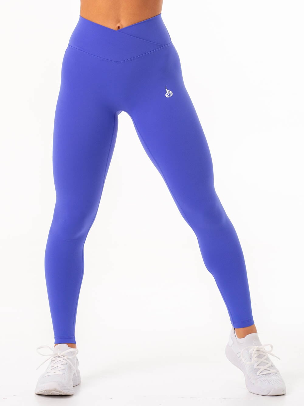 NKD Cross Waist Band Leggings - Cobalt Clothing Ryderwear 