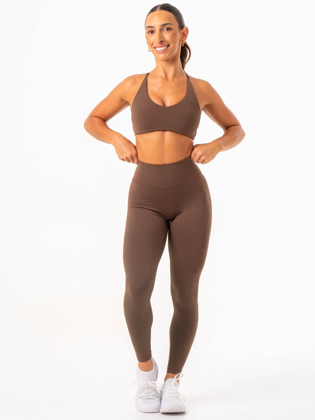 NKD Embody Sports Crop - Chocolate Clothing Ryderwear 