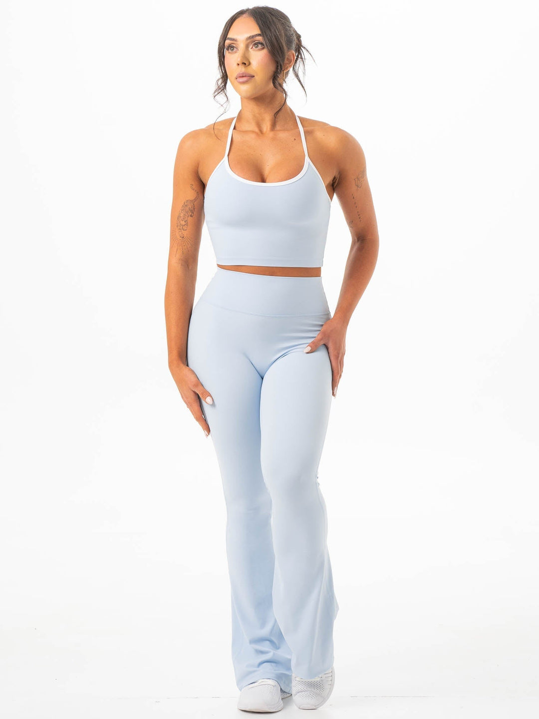 NKD Flared Leggings - Sky Blue Clothing Ryderwear 