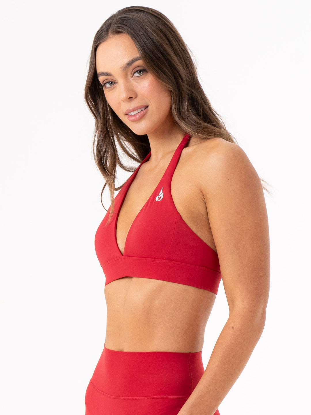 NKD Halter Bra - Cherry Red Clothing Ryderwear 