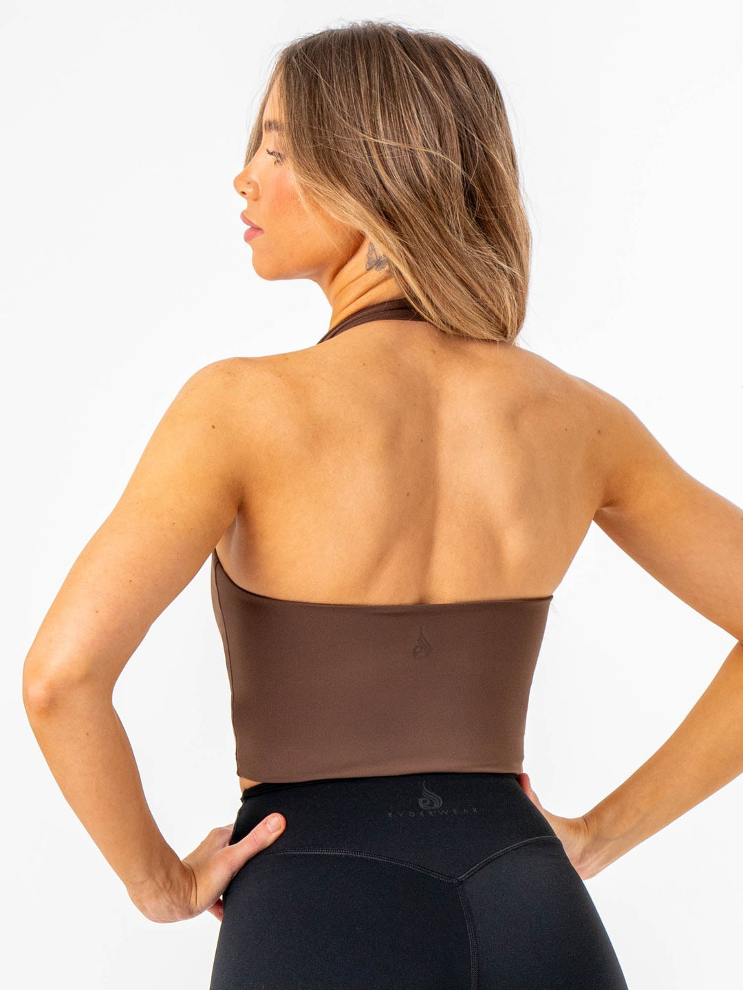 NKD Halter Tank - Chocolate Clothing Ryderwear 