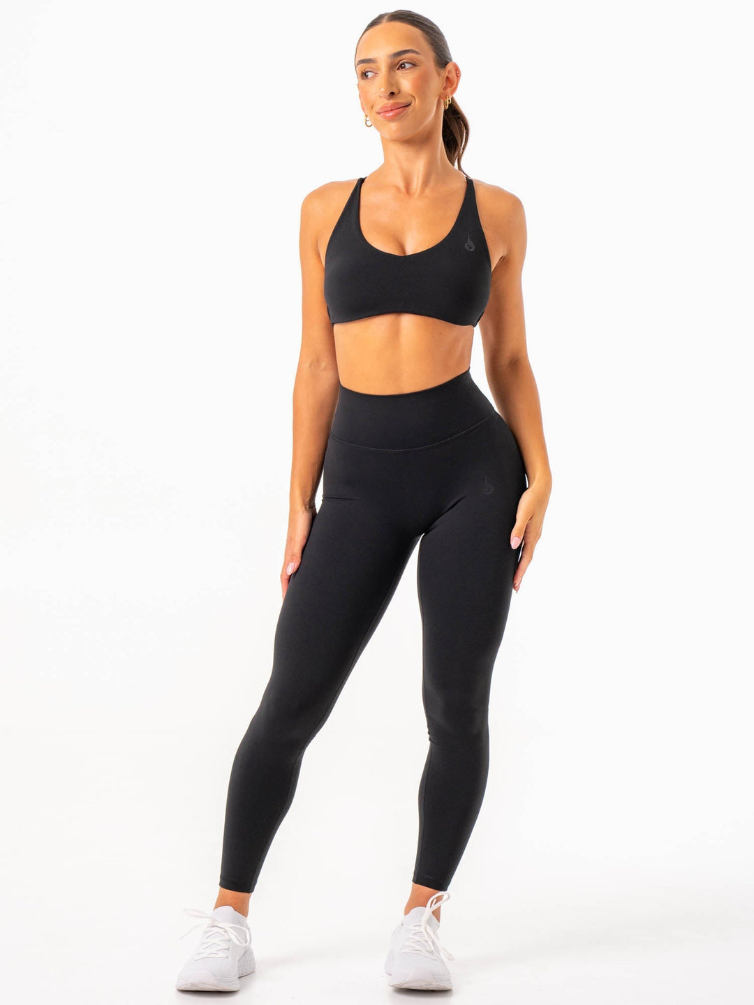 NKD High Waisted Scrunch Leggings - Black Clothing Ryderwear 