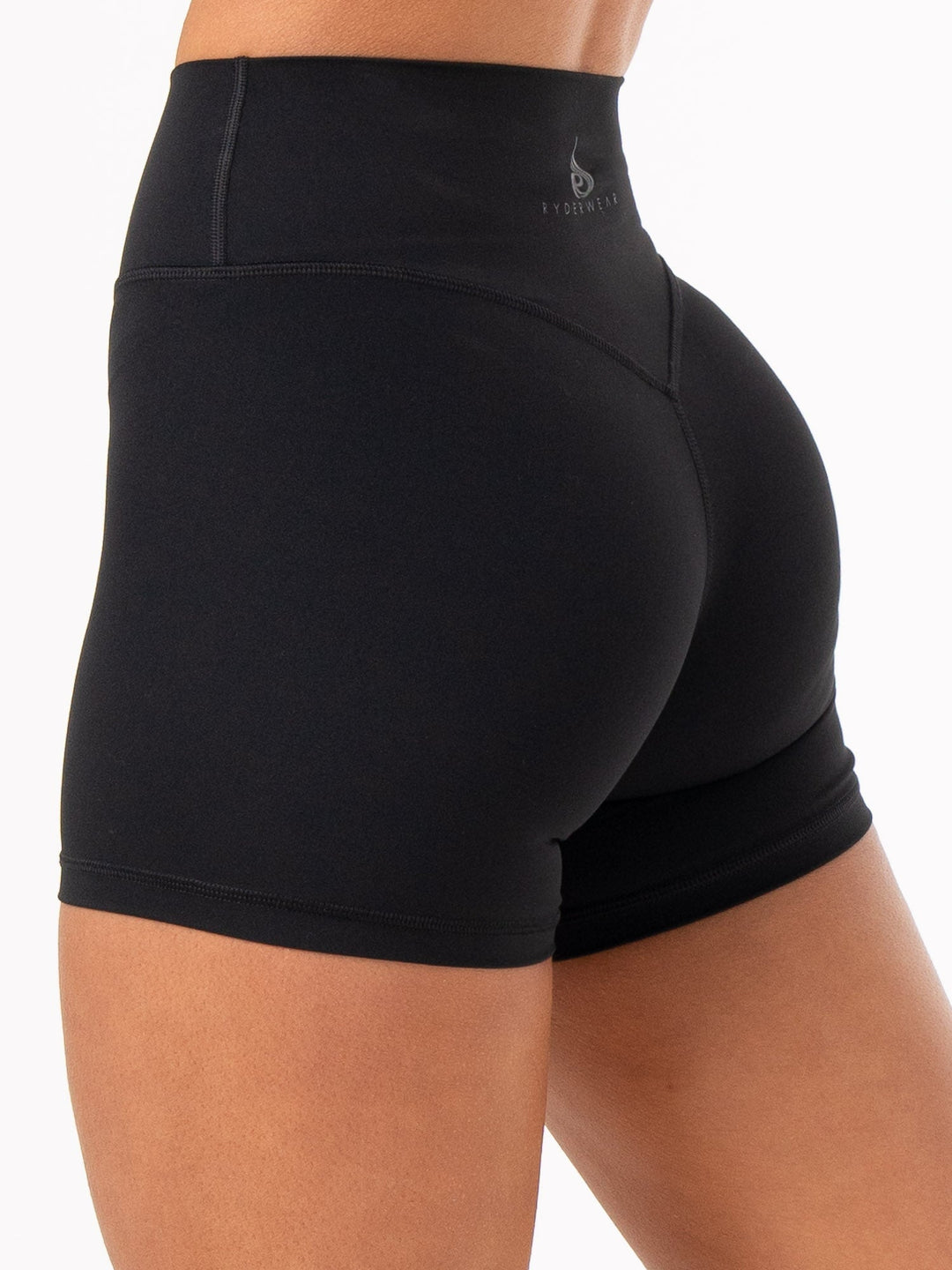 NKD High Waisted Shorts - Black Clothing Ryderwear 