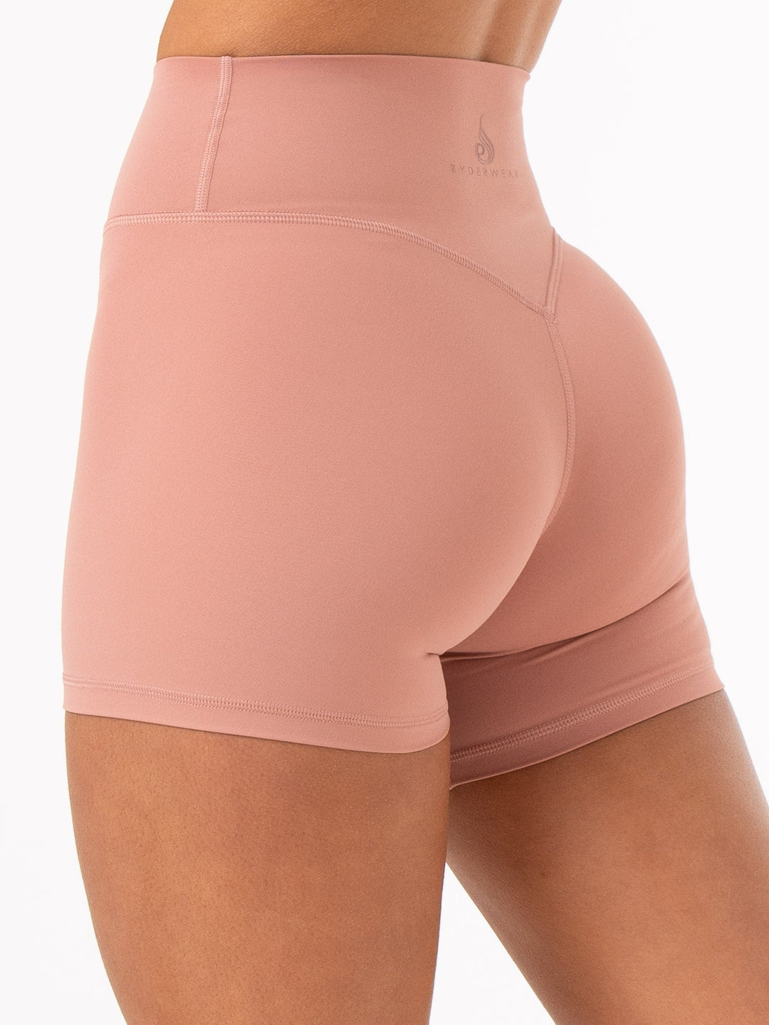 NKD High Waisted Shorts - Dusty Pink Clothing Ryderwear