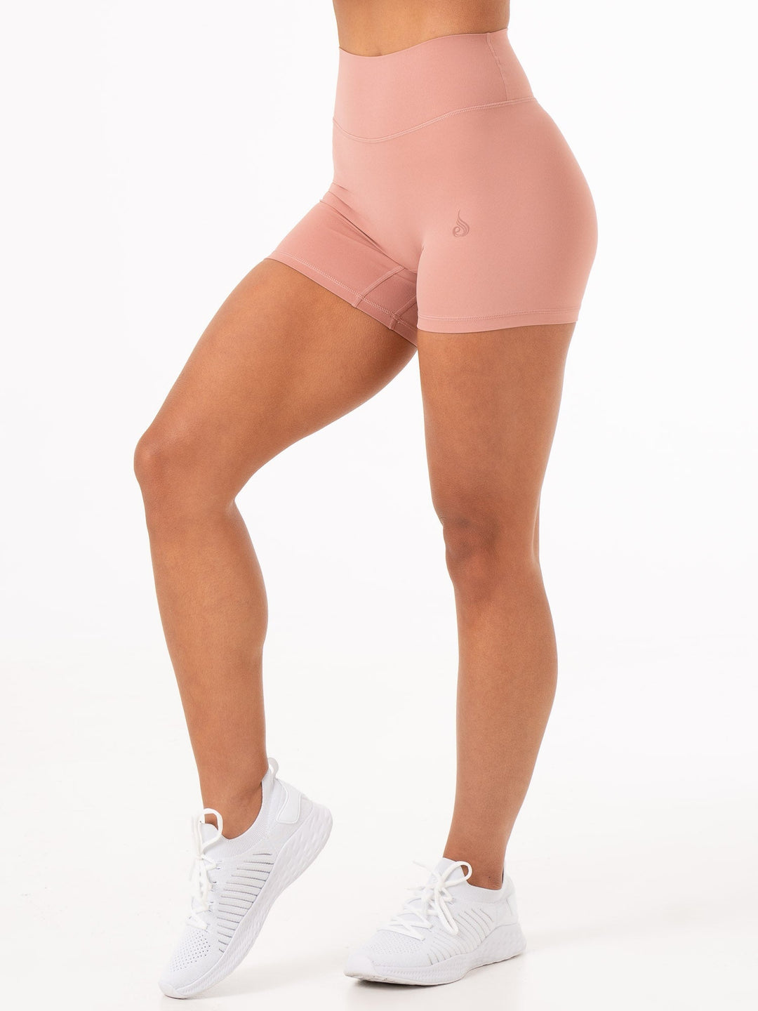 NKD High Waisted Shorts - Dusty Pink Clothing Ryderwear 