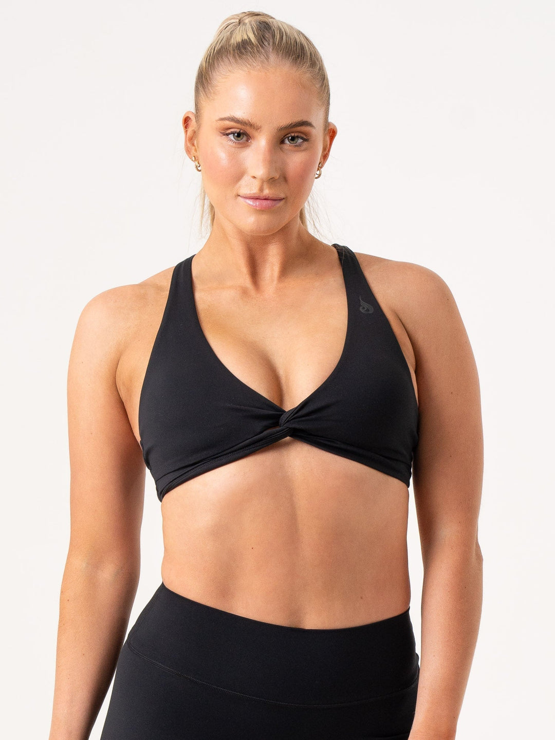 NKD Knot Sports Bra - Black Clothing Ryderwear 