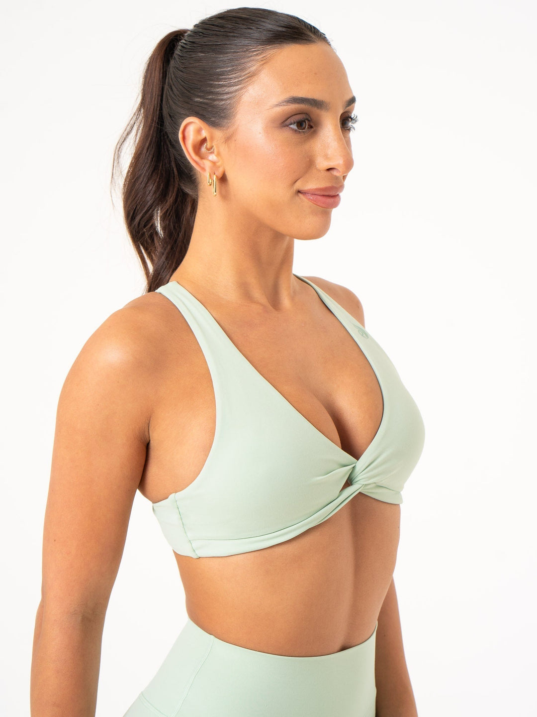 NKD Knot Sports Bra - Cucumber Clothing Ryderwear 