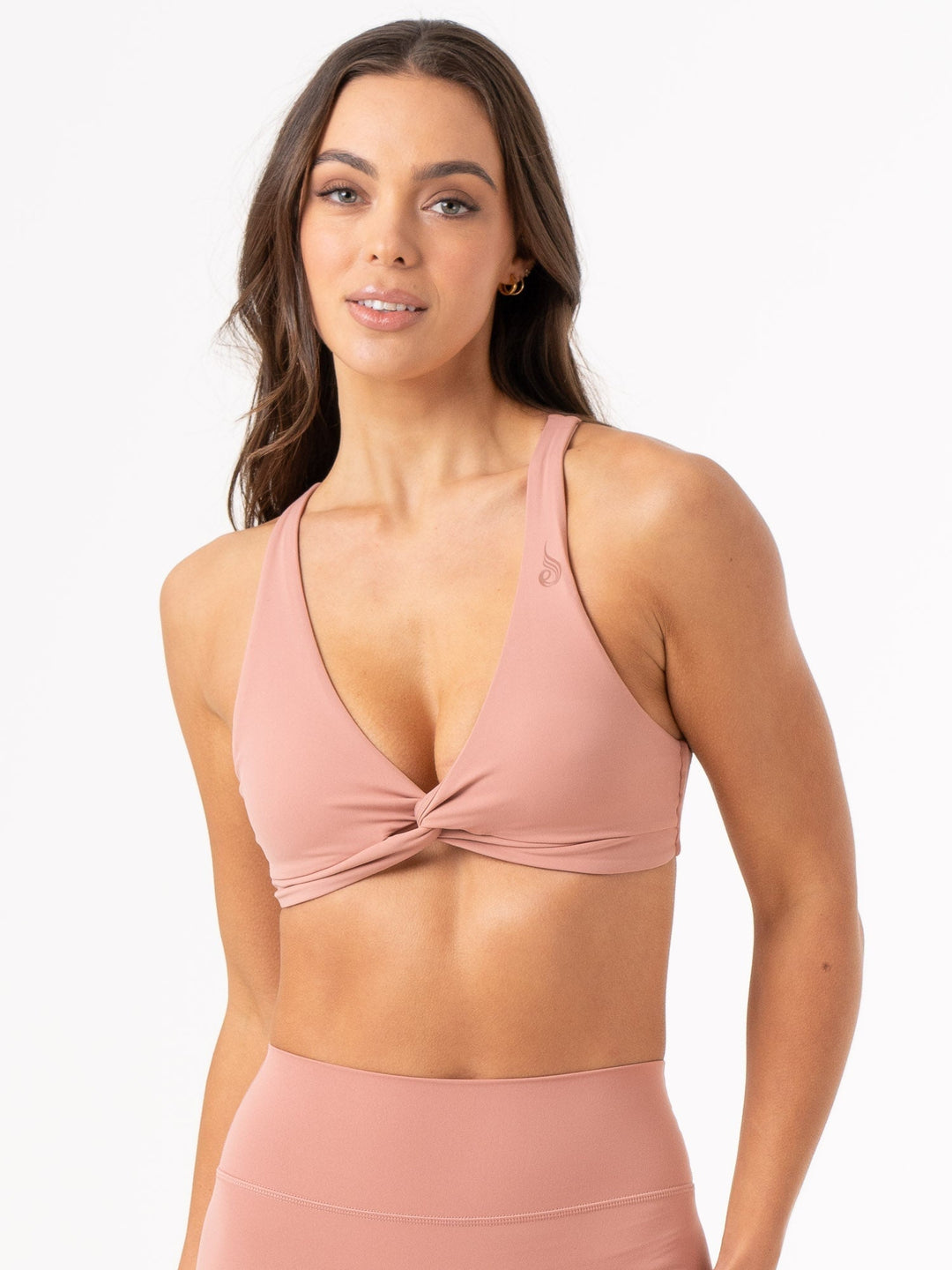 NKD Knot Sports Bra - Dusty Pink Clothing Ryderwear 